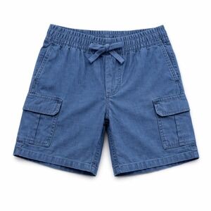 Tucker Tate Kids Denim Cargo Shorts Size 4 Elastic Waist Drawstring Blue